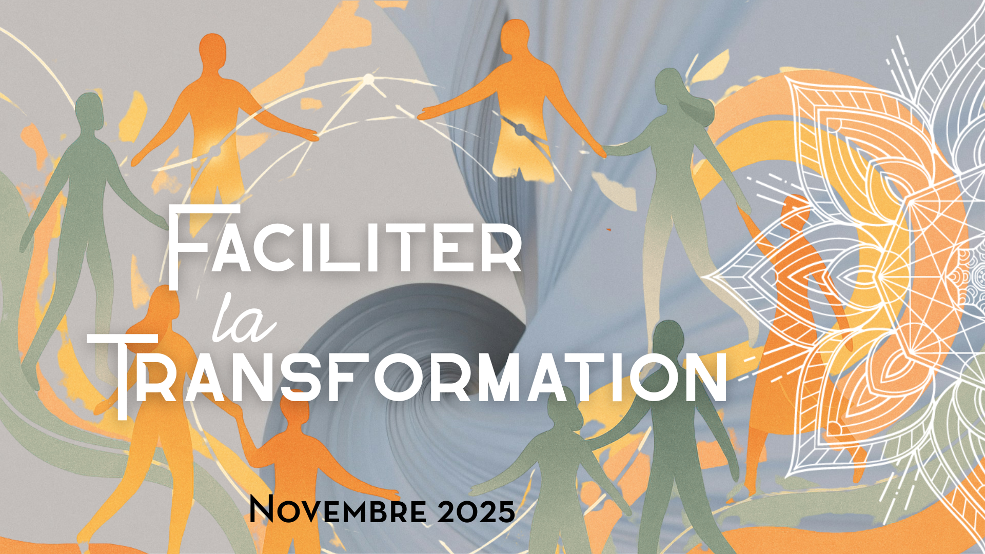 Illustration de figures humaines qui se tiennent par la main en cercle — Faciliter la transformation